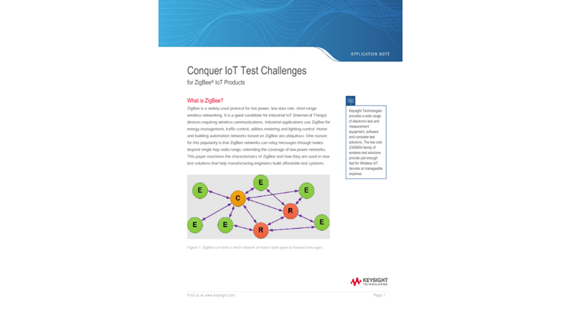 IoT Testing Challenges for ZigBee IoT Products